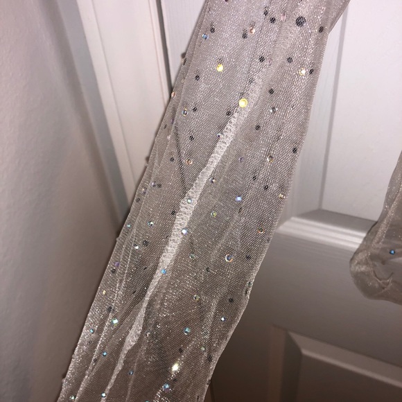 Sheer Rhinestoned Party Top - Picture 2 of 8